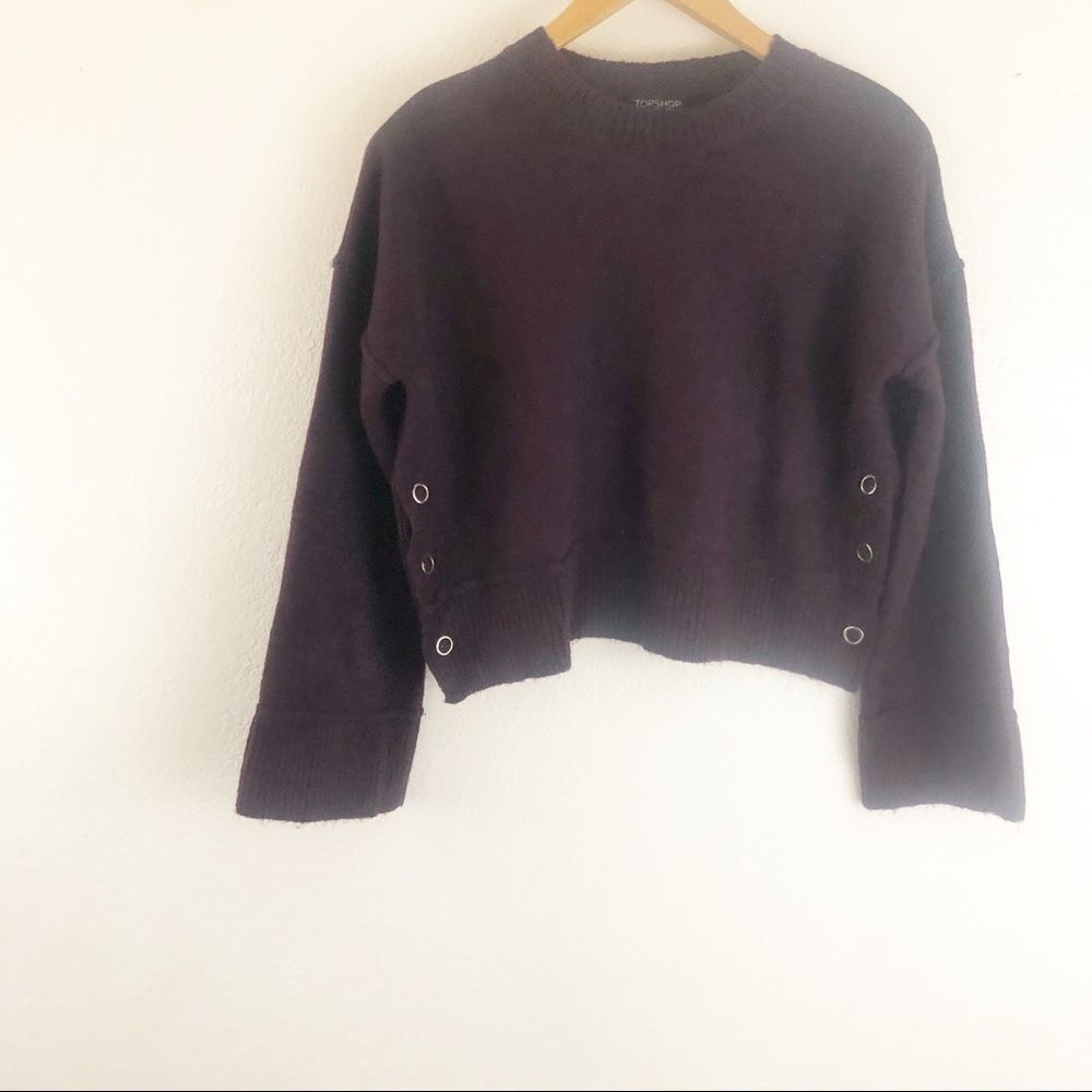 Topshop side button knit sweater size 2